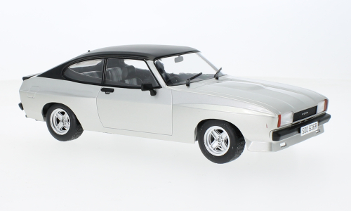 Ford Capri Mk.II X-Pack 1975 Zilver/Mat Zwart - 1:18